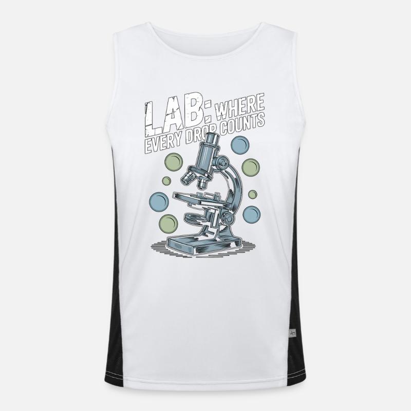 Lab Technician Lab Where Every Drop Scientist Funktionelles Kontrast-Tank Top für Männer 