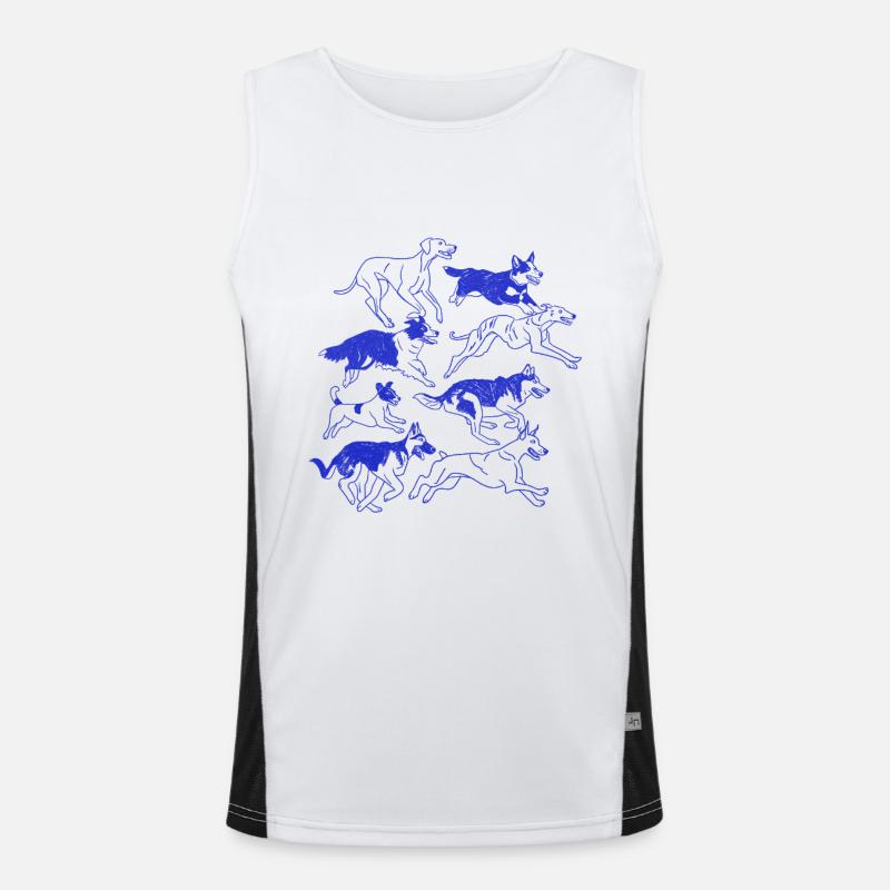 Pack Silhouette Dynamique de Chien Débardeur respirant contrasté Homme 