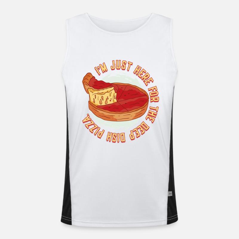 Deep Dish Pizza Chicargo Funktionelles Kontrast-Tank Top für Männer 