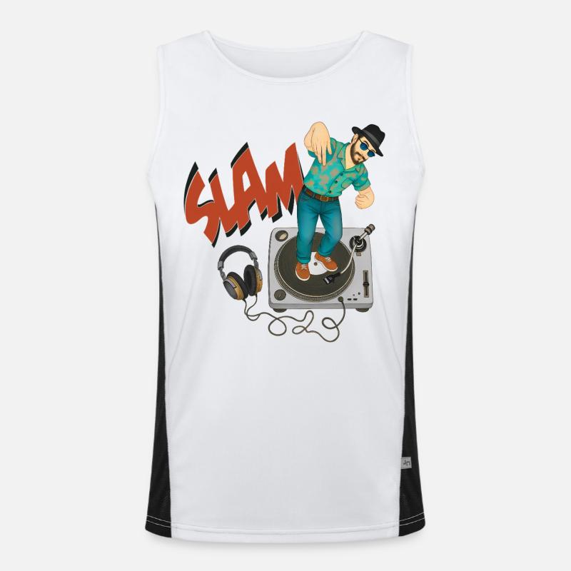 SLAM GUY – nette Leute Funktionelles Kontrast-Tank Top für Männer 