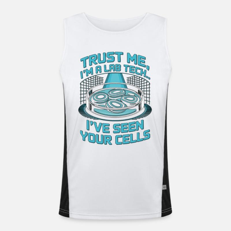 Lab Technician Trust Me I'm A Medical Technologist Funktionelles Kontrast-Tank Top für Männer 