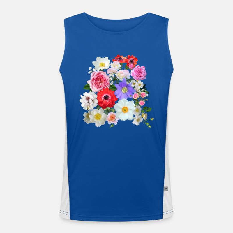 Bouquet de fleurs d’été Débardeur respirant contrasté Homme 