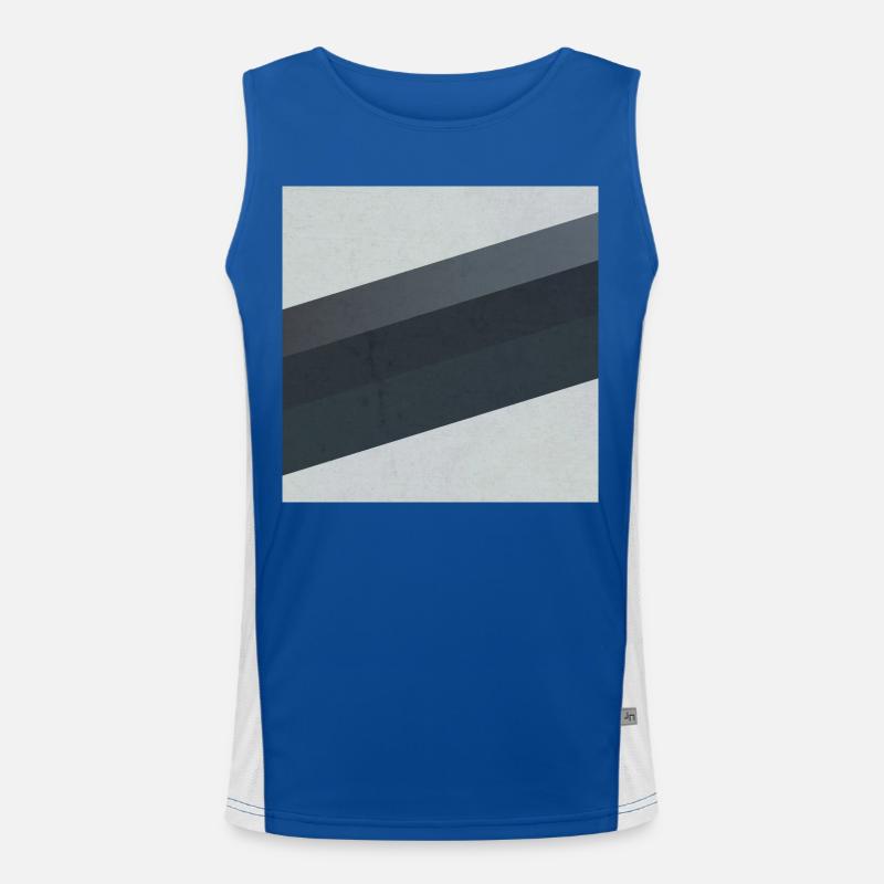 Scandi Geometric Art Grau Sand Funktionelles Kontrast-Tank Top für Männer 