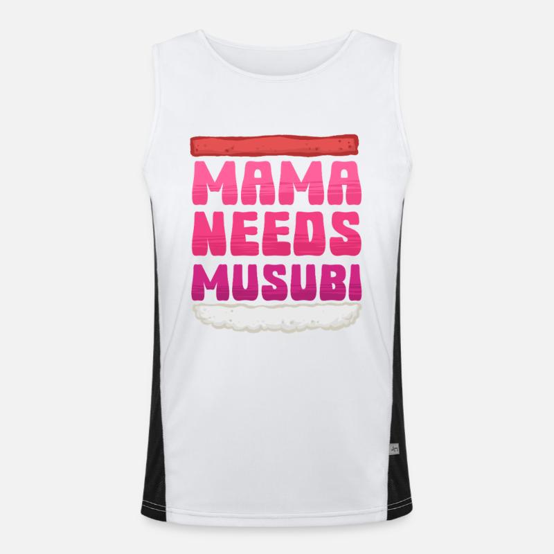 Mama Needs Musubi Funktionelles Kontrast-Tank Top für Männer 
