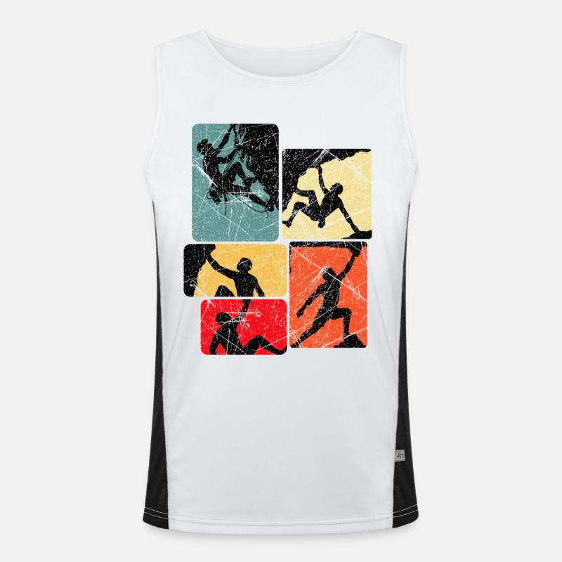 Climbing Joy Square Panel Men's Functional Contrast Tank Top 
