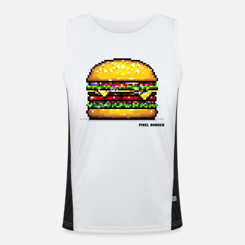 Pixel Hamburger Débardeur respirant contrasté Homme 