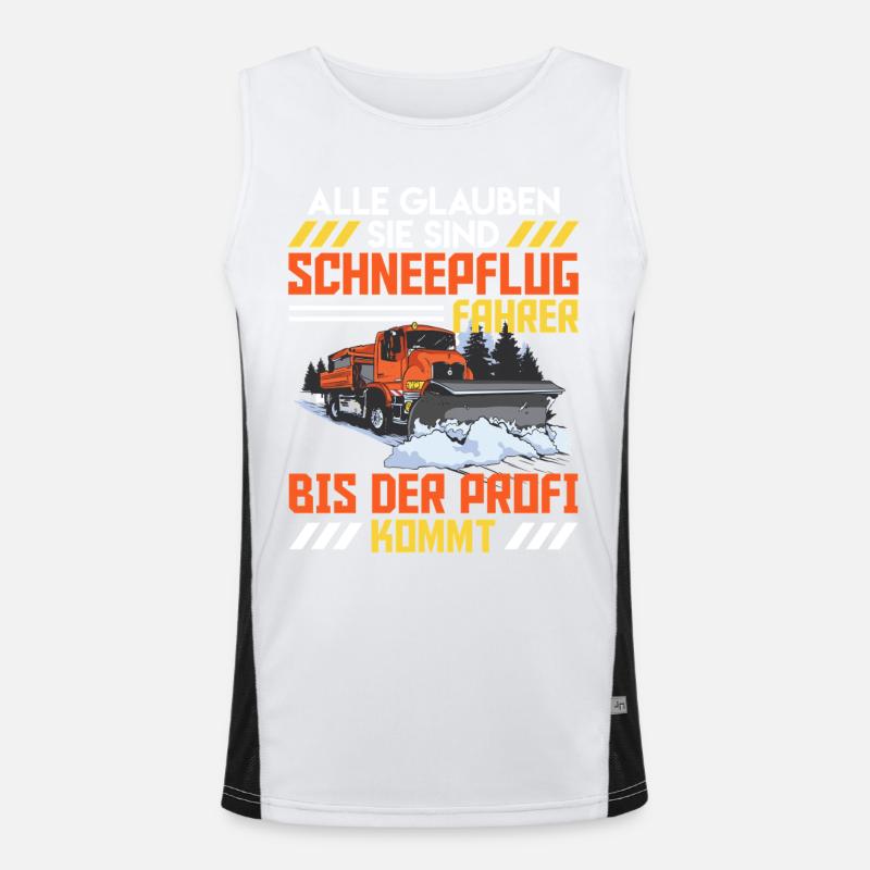 Clearing EVERYONE THINKS YOU'RE A SNOWPLOW DRIVER Men's Functional Contrast Tank Top 