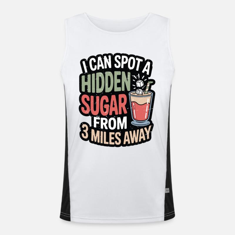 Nutritionist I Can Spot A Hidden Sugar Dietitian Funktionelles Kontrast-Tank Top für Männer 