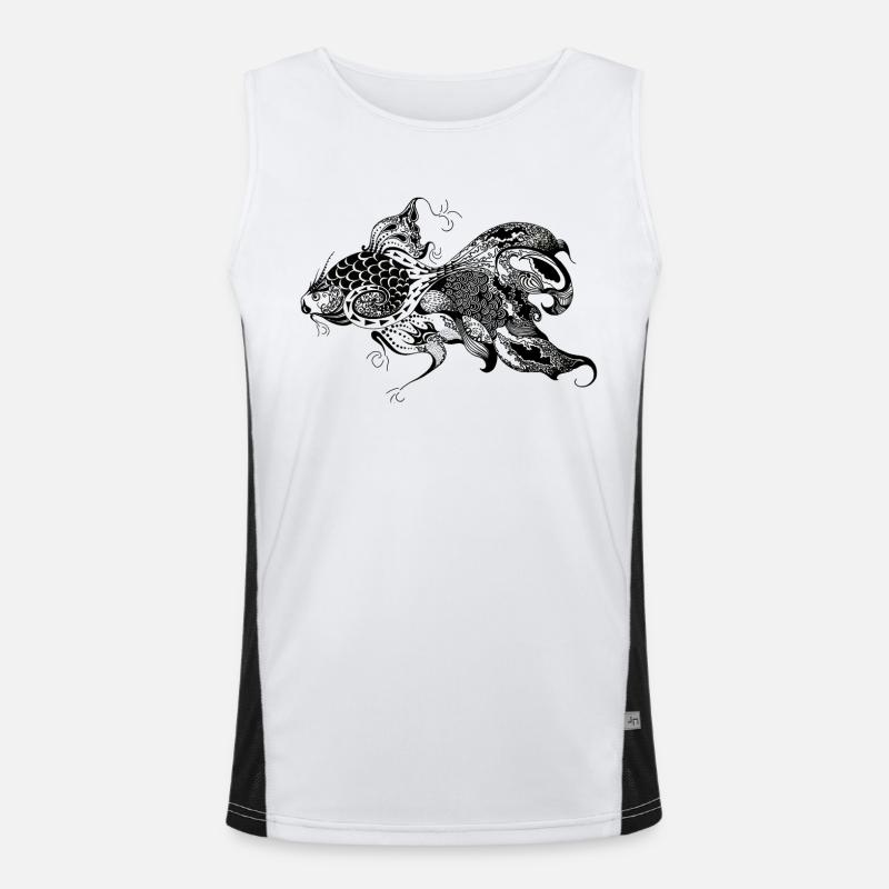 Fisch Funktionelles Kontrast-Tank Top für Männer 