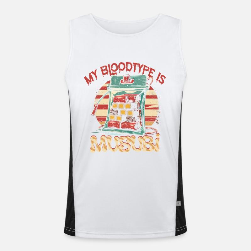 My Bloodtype Is Musubi Men's Functional Contrast Tank Top 