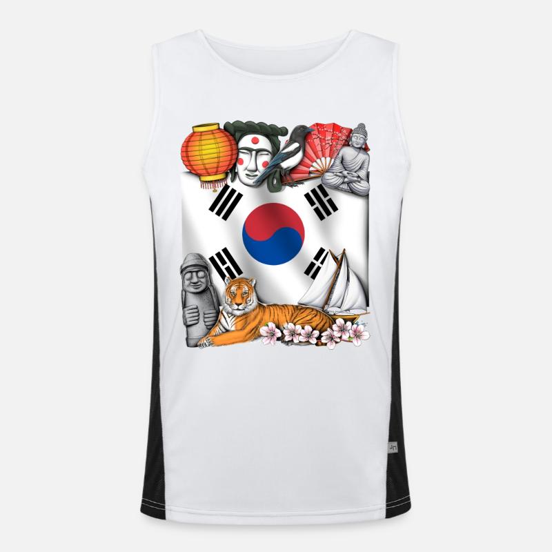 Corée du Sud Débardeur respirant contrasté Homme 