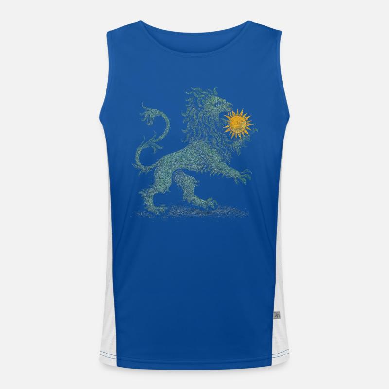 Lion Vert Débardeur respirant contrasté Homme 