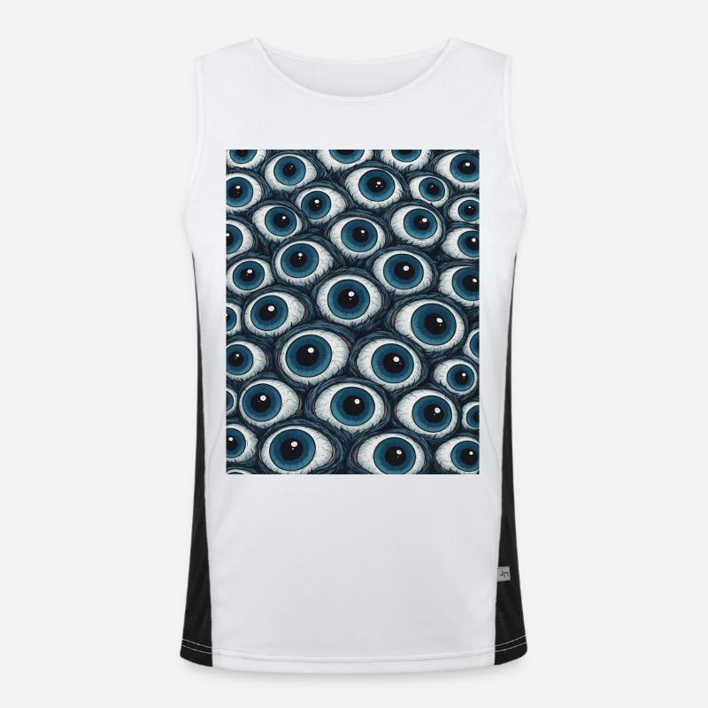 Motif oculaire Débardeur respirant contrasté Homme 
