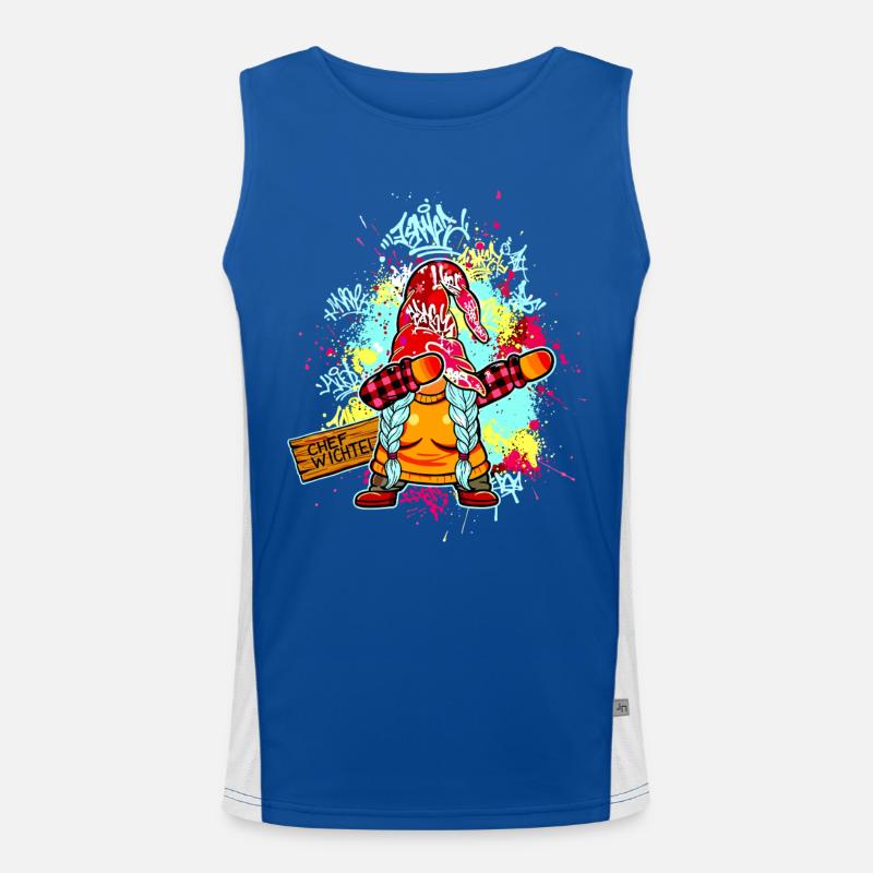 CHEF WICHTEL Dab Graffiti Weiblich Xmas Spruch Funktionelles Kontrast-Tank Top für Männer 