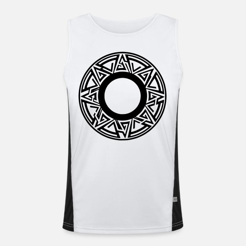 Moderner Kreis Funktionelles Kontrast-Tank Top für Männer 