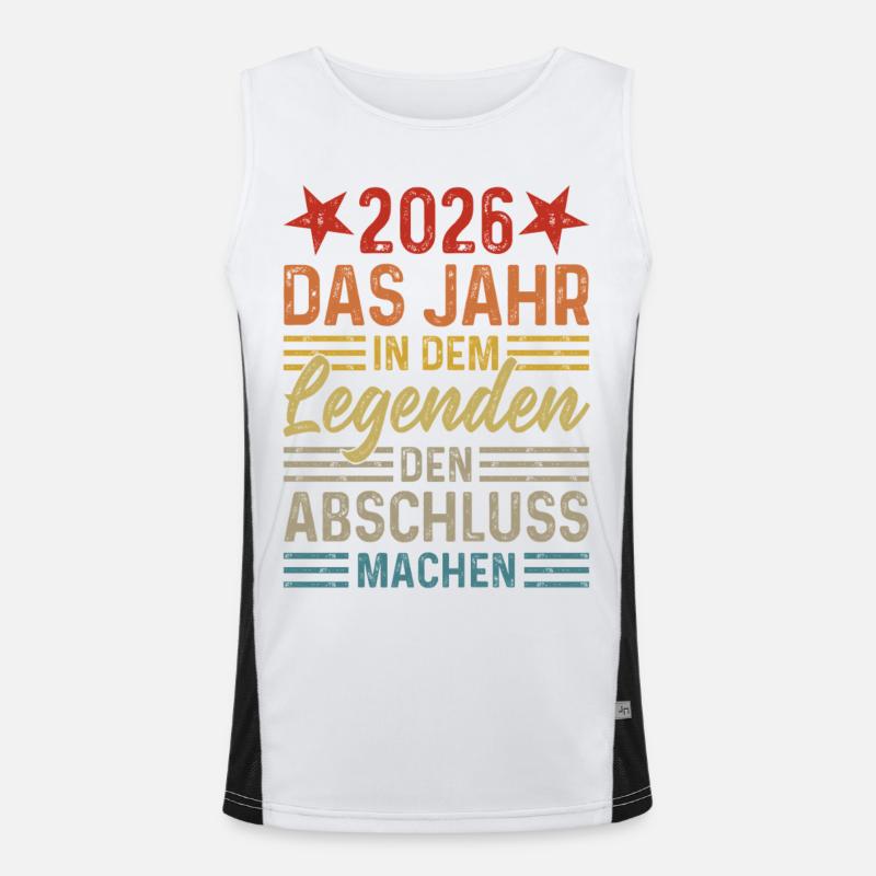 2026 Das Jahr in dem Legenden den Abschluss machen Funktionelles Kontrast-Tank Top für Männer 