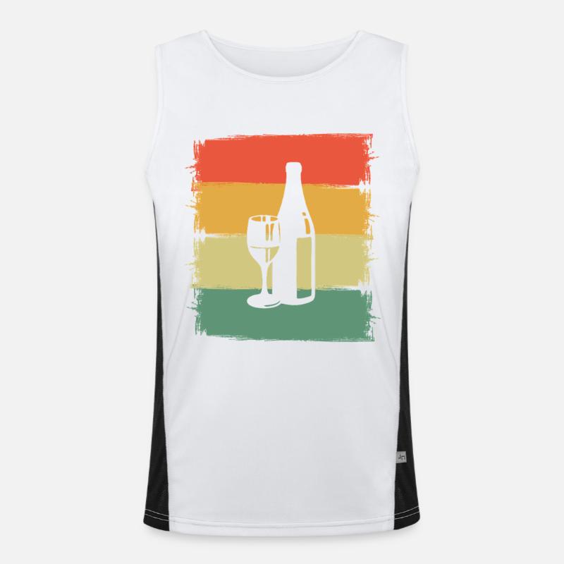 Wein Funktionelles Kontrast-Tank Top für Männer 