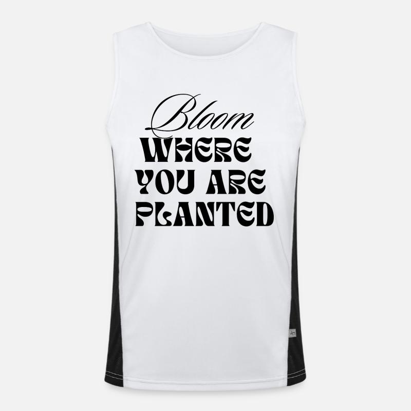 Bloom Where You Are Planted Funktionelles Kontrast-Tank Top für Männer 