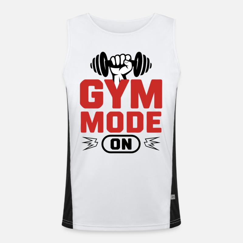 Gym Mode On Funktionelles Kontrast-Tank Top für Männer 