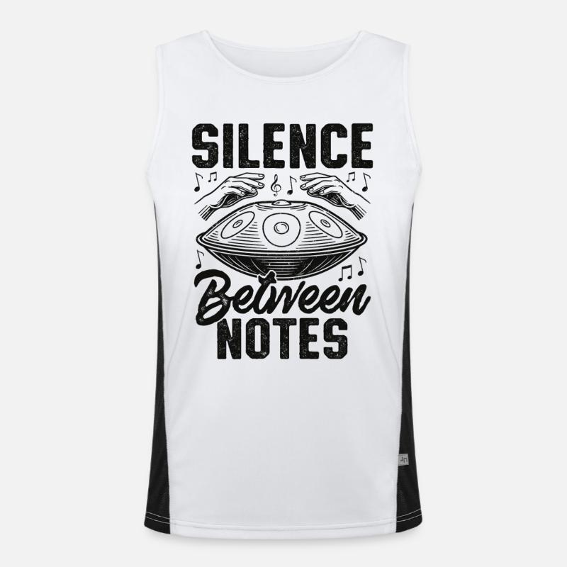 Silence Between Notes Funktionelles Kontrast-Tank Top für Männer 