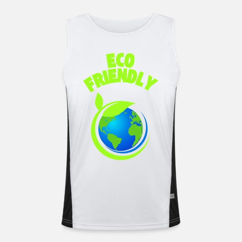 Graphique Éco Leaf Earth Débardeur respirant contrasté Homme 