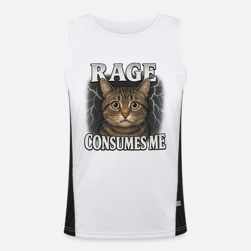 Rage Consumes Me Funktionelles Kontrast-Tank Top für Männer 