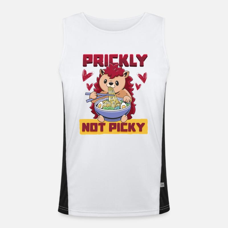 Igel Tag Hedgehog Day Prickly Not Picky Funktionelles Kontrast-Tank Top für Männer 