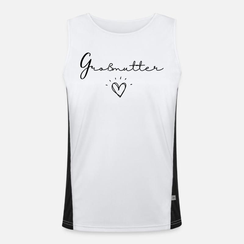 Großmutter Funktionelles Kontrast-Tank Top für Männer 