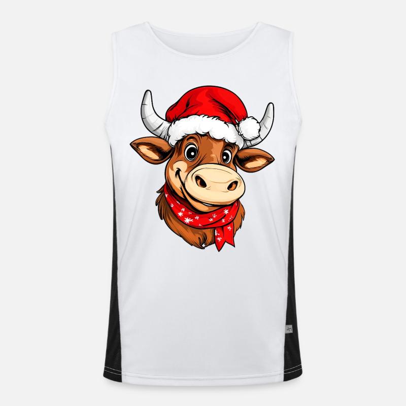Taureaux de Noël Débardeur respirant contrasté Homme 