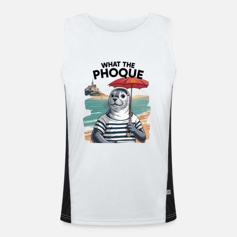 Normandy Seal Pride Humor Gift Men's Functional Contrast Tank Top 