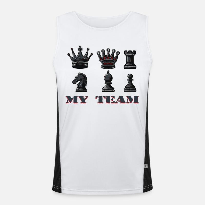 Schach Funktionelles Kontrast-Tank Top für Männer 