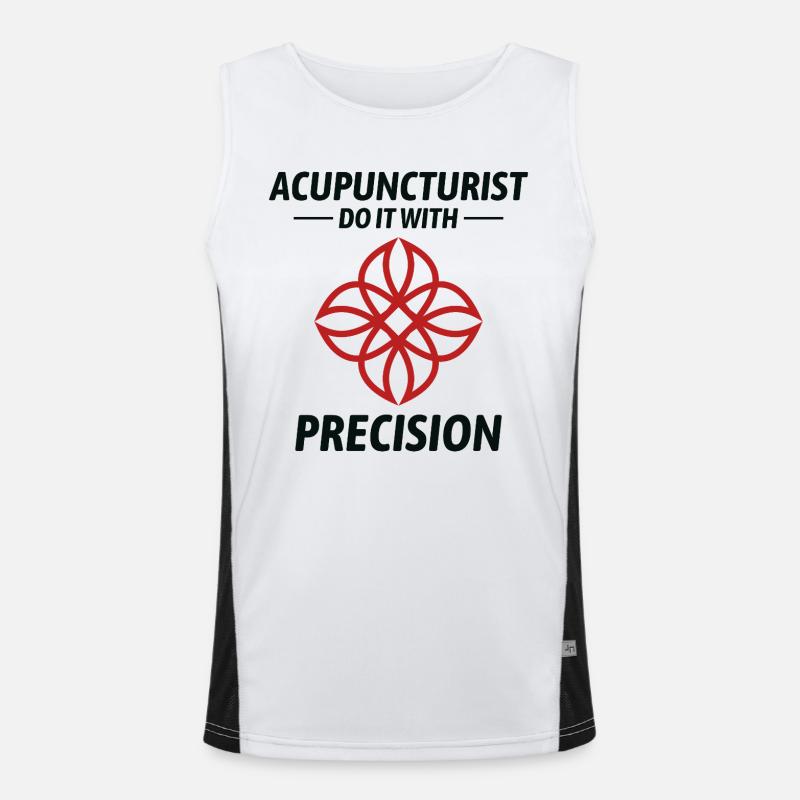Acupuncturist Do It With Precision Professional  Men's Functional Contrast Tank Top 