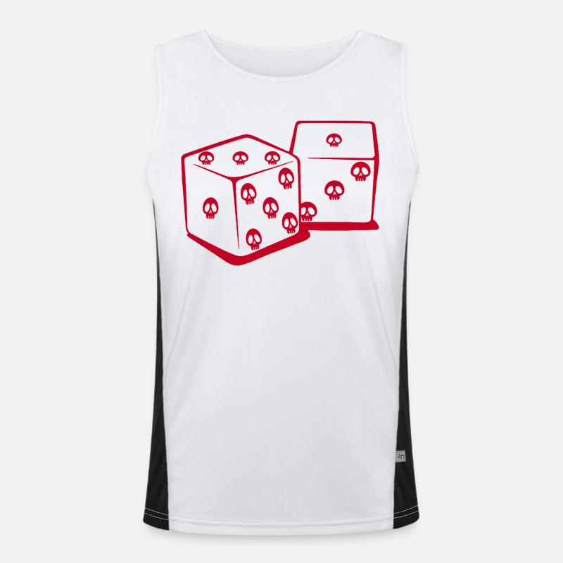 Playing with dice (red) Men's Functional Contrast Tank Top 