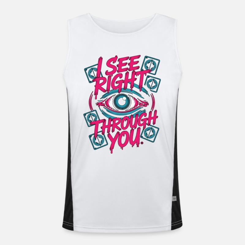 MRI Tech I See Right Through You Radiologist Funktionelles Kontrast-Tank Top für Männer 