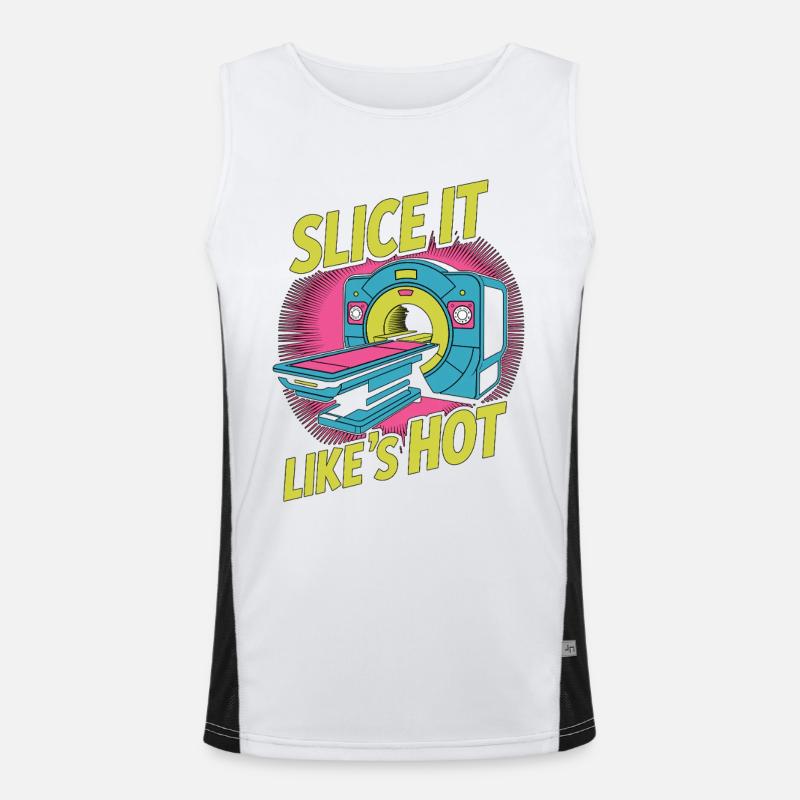 MRI Tech Slice It Like It's Hot Radiographer Men's Functional Contrast Tank Top 