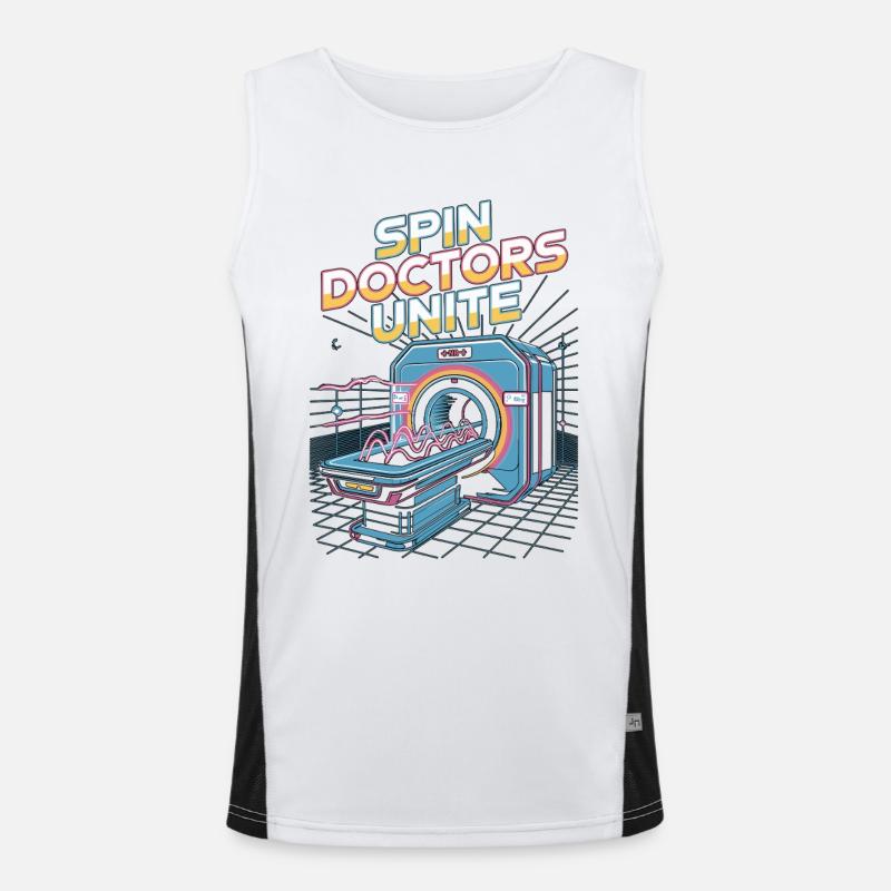 MRI Tech Spin Doctors Unite MRI Technologist Funktionelles Kontrast-Tank Top für Männer 