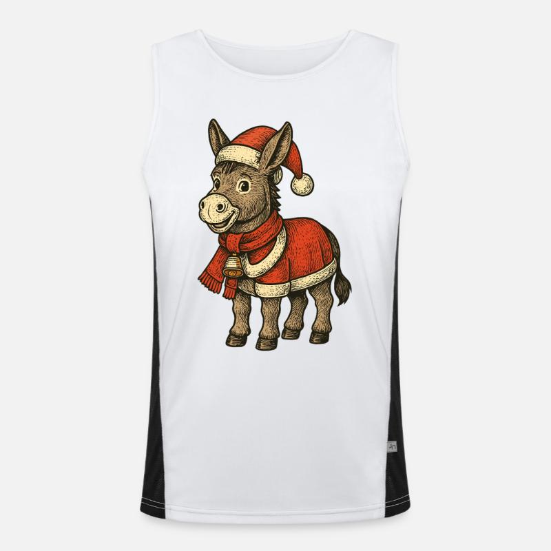 Christmas Donkey Men's Functional Contrast Tank Top 