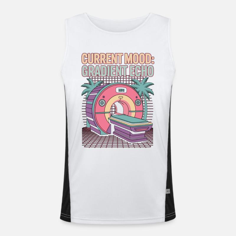MRI Tech Current Mood Gradient Echo Radiologist Funktionelles Kontrast-Tank Top für Männer 