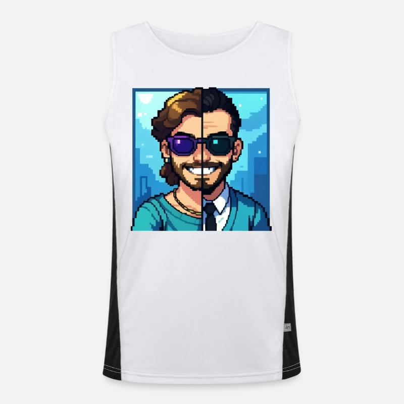 JUNGE TRIFFT JUNGE – nette Leute Funktionelles Kontrast-Tank Top für Männer 