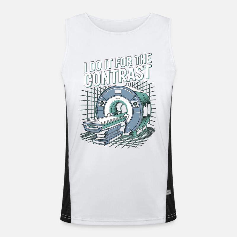 MRI Tech I Do It For The Contrast Radiographer Men's Functional Contrast Tank Top 