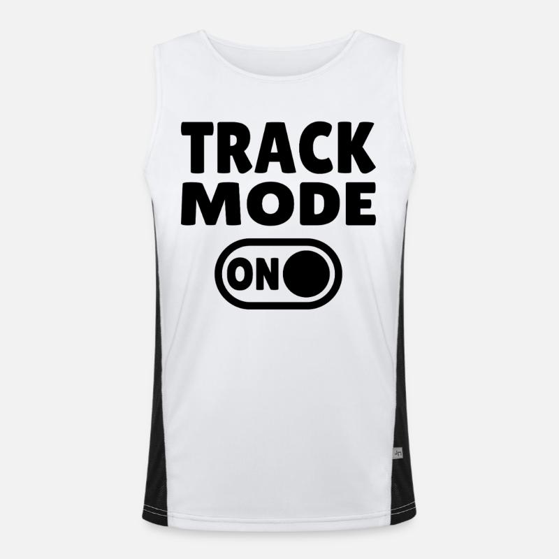 Track Mode On – Focus on Speed Men's Functional Contrast Tank Top 