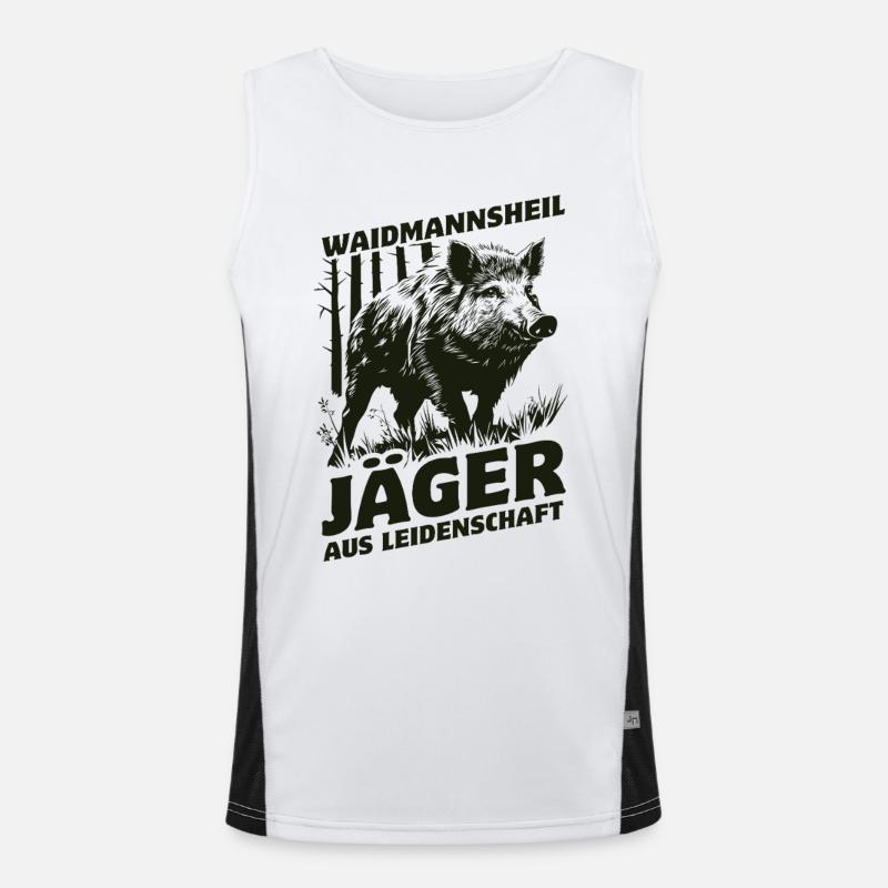 Waidmannsheil - Jäger aus Leidenschaft Funktionelles Kontrast-Tank Top für Männer 