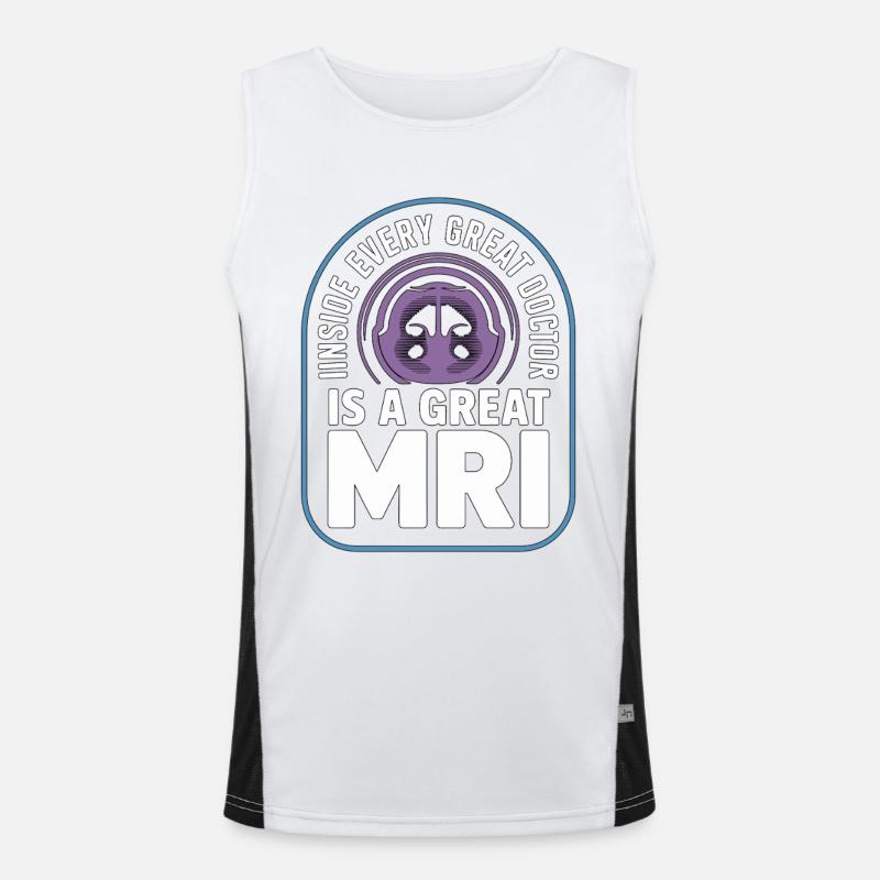 MRI Tech Inside Every Great Doctor Is Rad Tech Funktionelles Kontrast-Tank Top für Männer 
