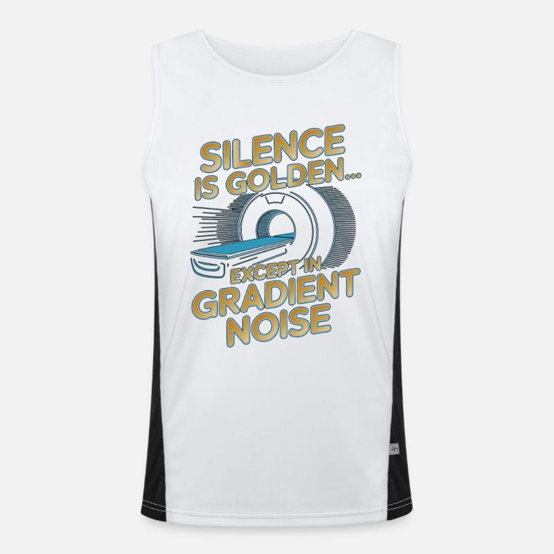 Le silence du technicien IRM est l’imagerie IRM Golden Rad Tech Débardeur respirant contrasté Homme 
