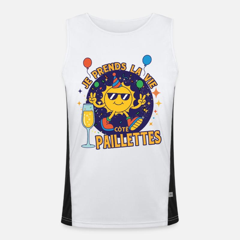 Life on the glitter side Men's Functional Contrast Tank Top 