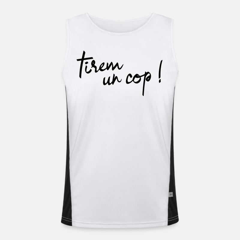Tirèm un còp! Men's Functional Contrast Tank Top 