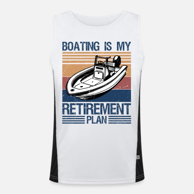 Boating Is My Retirement Plan Men's Functional Contrast Tank Top 