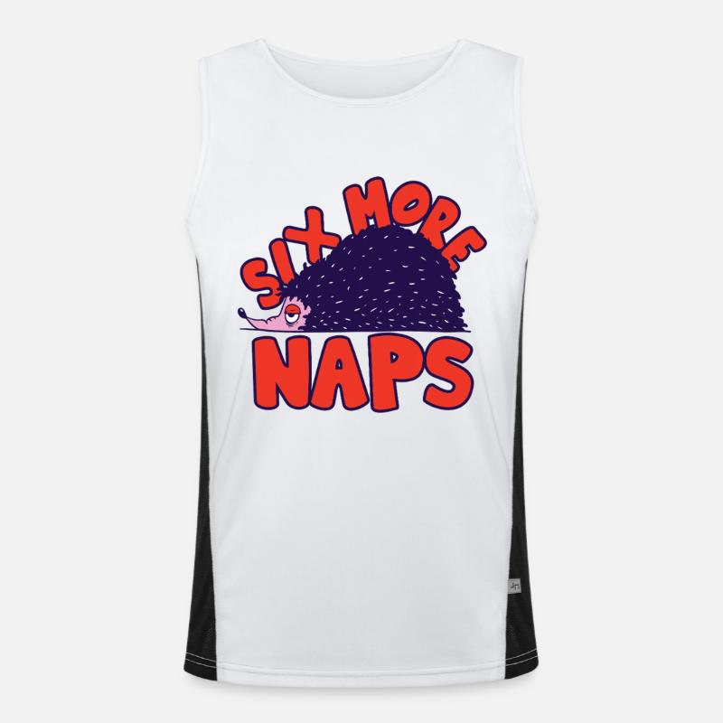 Igel Tag Hedgehog Day Six More Naps Funktionelles Kontrast-Tank Top für Männer 