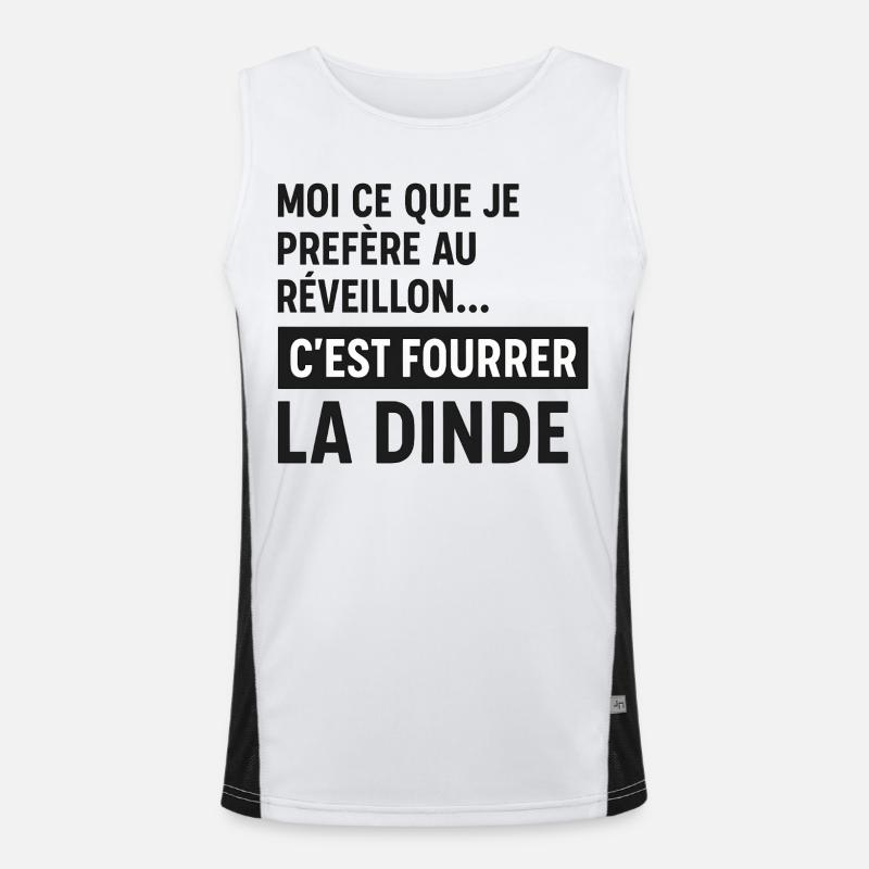 Réveillon Fourrer la Dinde Débardeur respirant contrasté Homme 