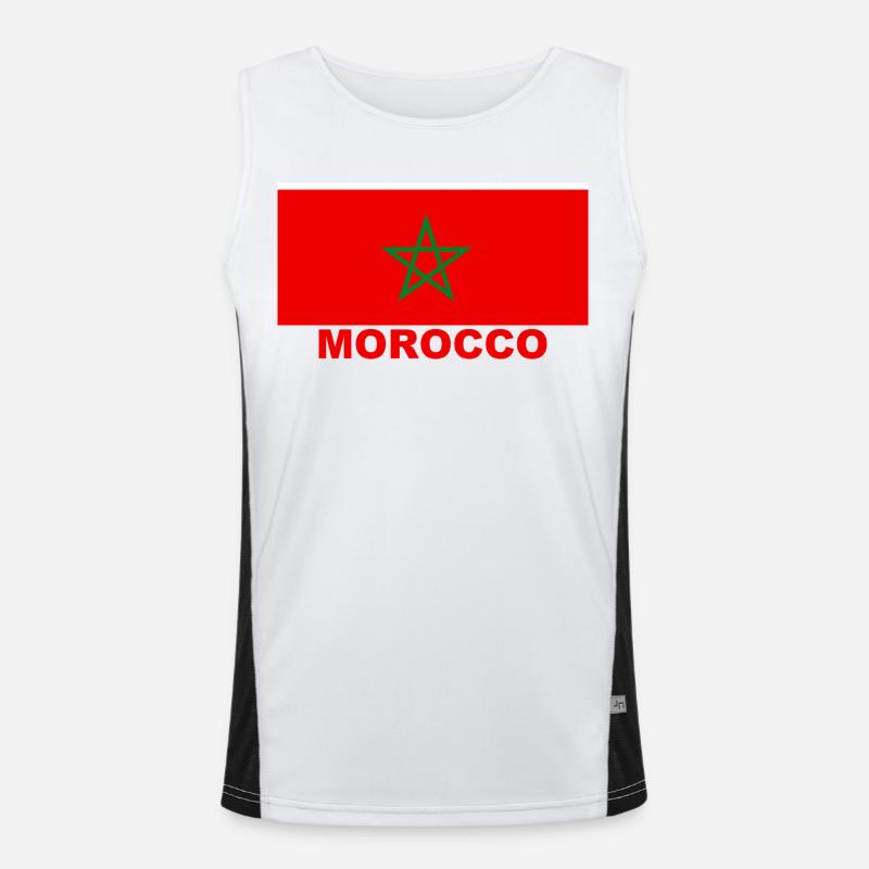 Maillot du Maroc Débardeur respirant contrasté Homme 